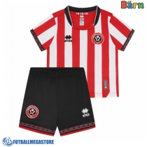 Fotballdrakt Barn Sheffield United Hjemmedraktsett 2025-26 Kortermet (+ Korte bukser)